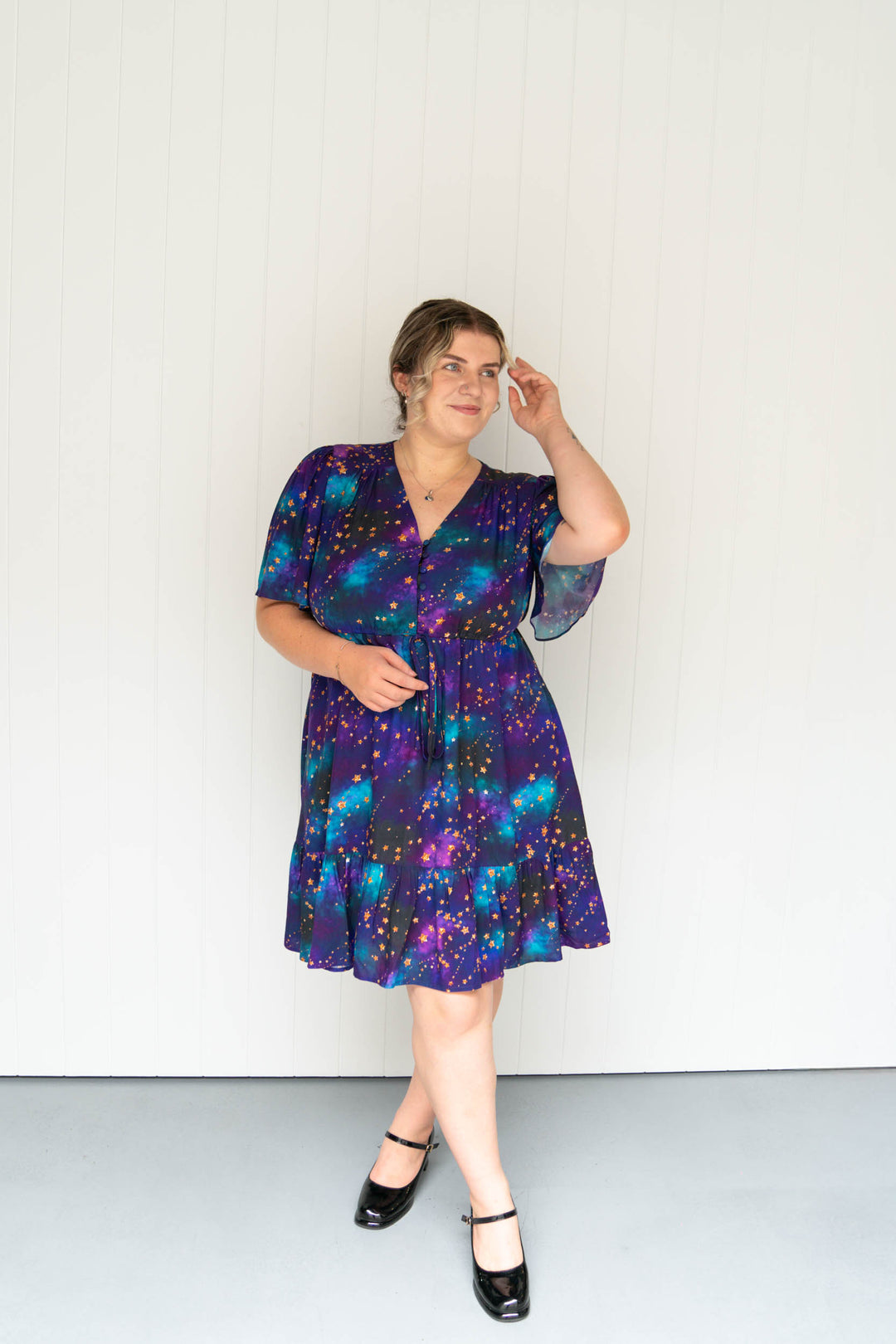 Dahlia Mini Dress - Universe Shimmer