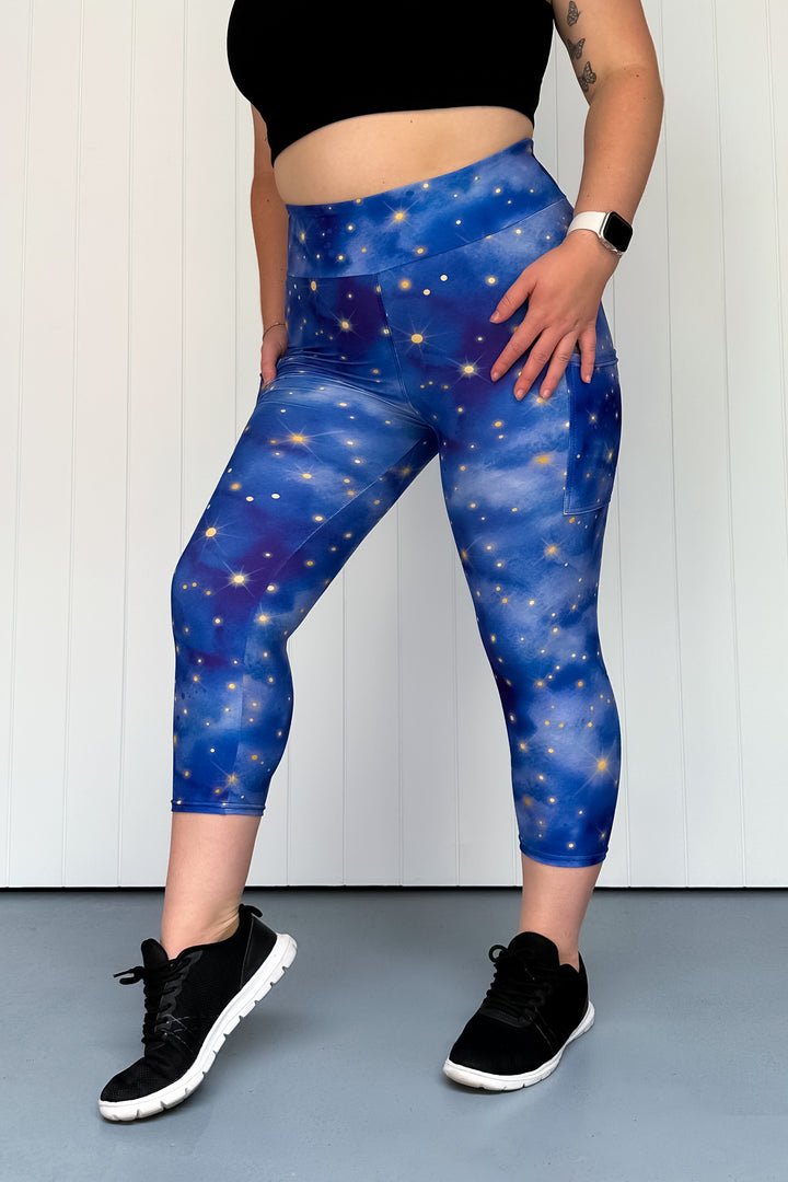 Admiral Sky - Casual - Capri Leggings - Pockets