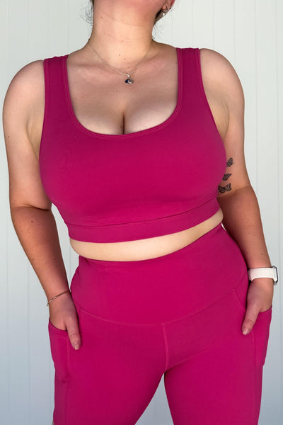 Fuchsia - Reversible Crop Top - Hybrid 2.0