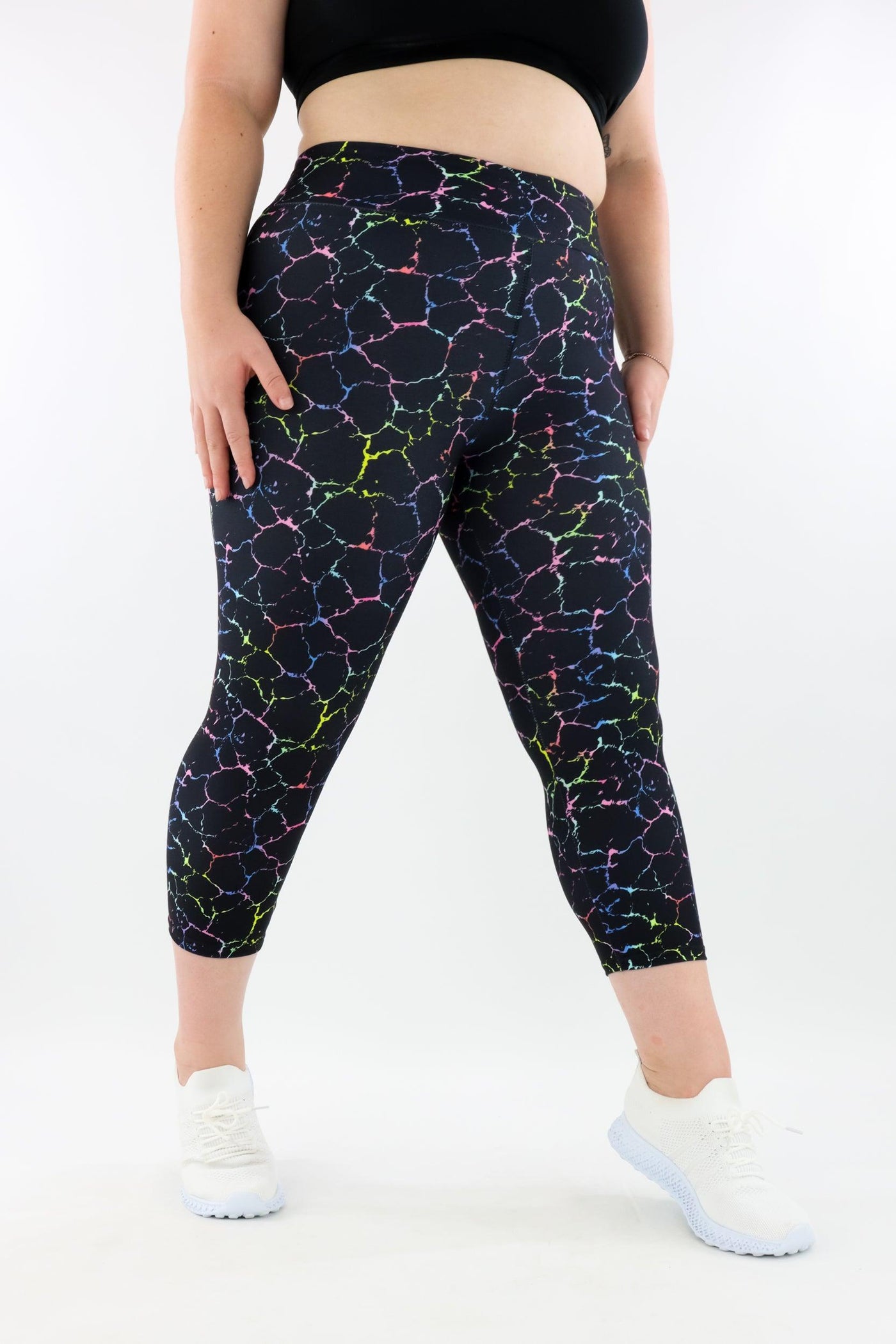 Rainbow Marble - Casual - Capri Leggings