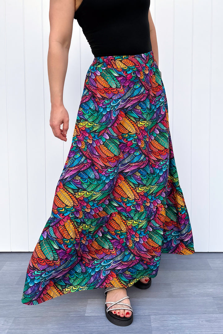 Camellia Maxi Skirt - Feather Wild - Pockets