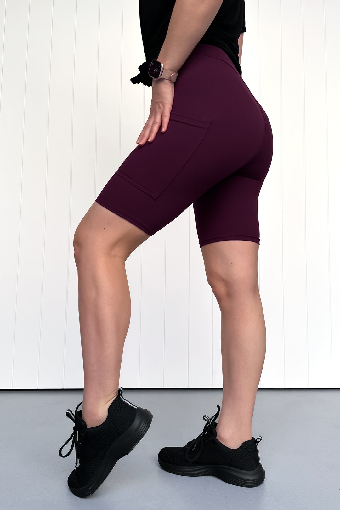 Plum - Casual - Long Shorts - Pockets