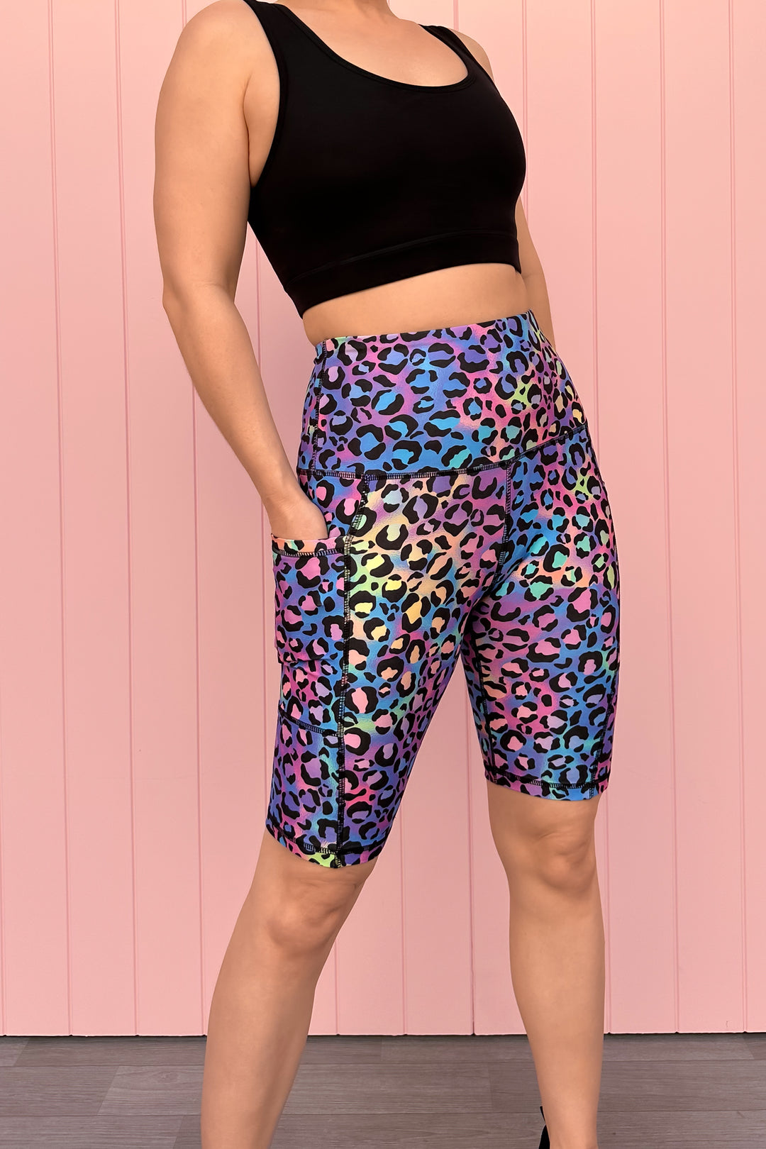 Vivid Leopard - Long Shorts - Hybrid 2.0 - Pockets