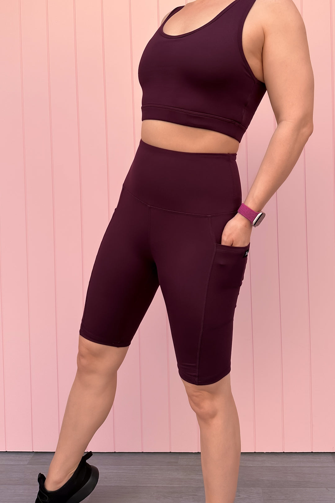 Plum - Long Shorts - Hybrid 2.0 - Pockets