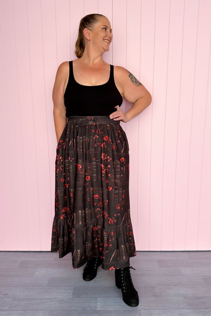Selene Maxi Skirt - Book Witch - Pockets