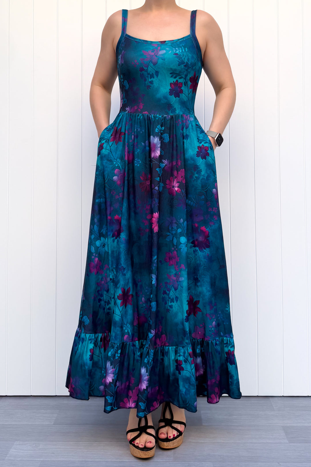 Celeste Maxi Dress - Ethereal Bloom - Pockets