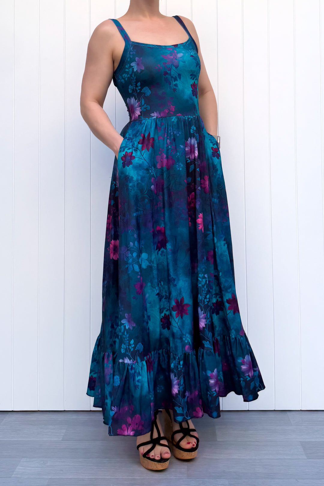 Celeste Maxi Dress - Ethereal Bloom - Pockets