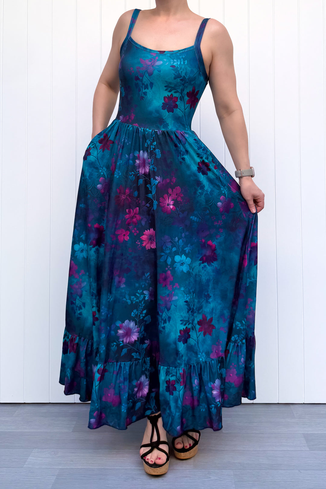 Celeste Maxi Dress - Ethereal Bloom - Pockets