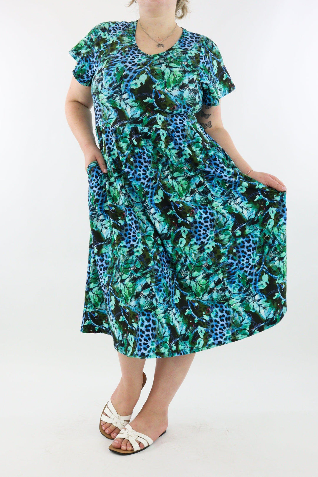 Chimerical - A-Line Dress - Midi Length - Side Pockets - Pawlie