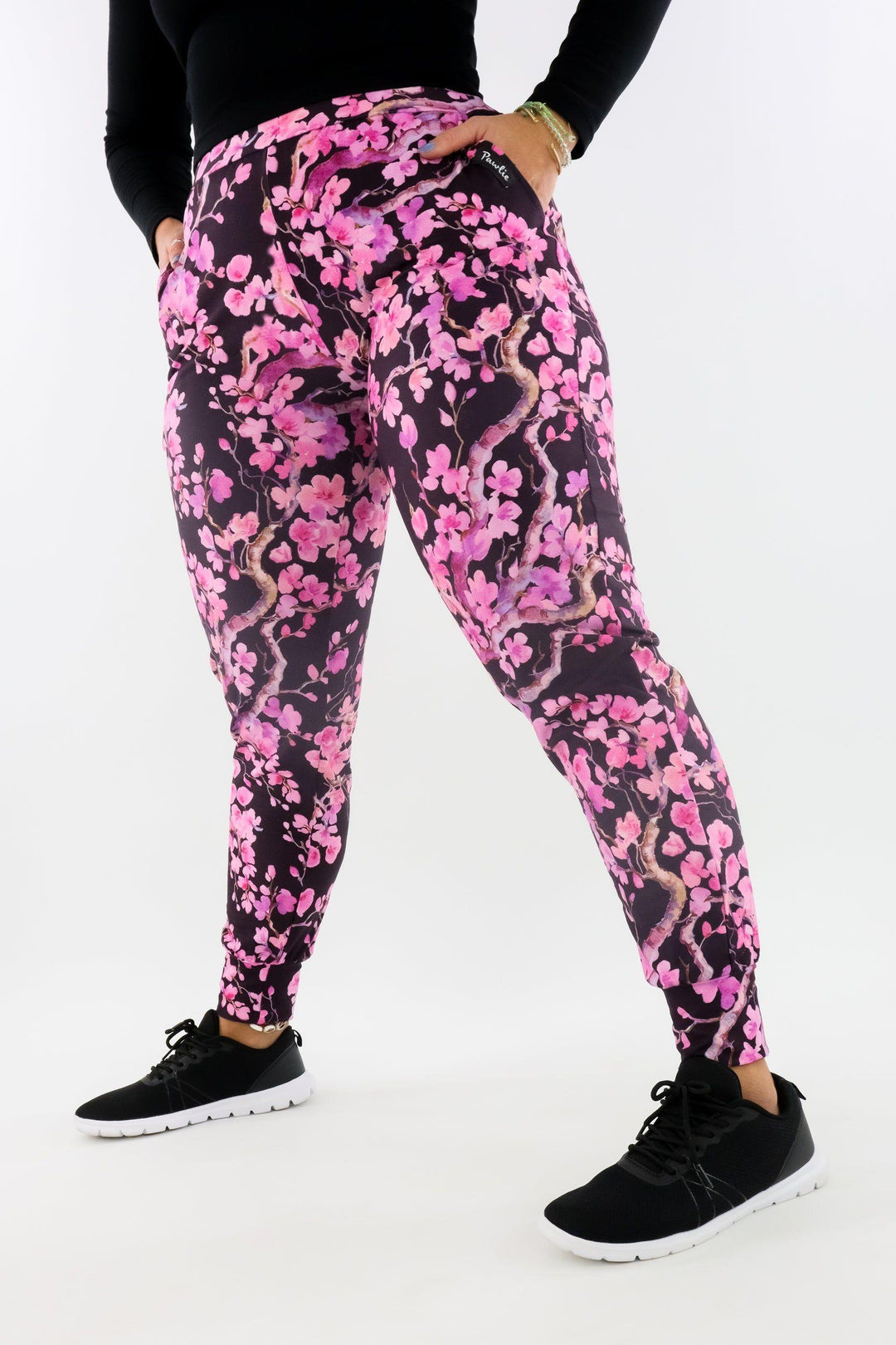 Watercolour Cherry Blossom - Hybrid Joggers 2.0 - Pockets Hybrid Joggers Pawlie   