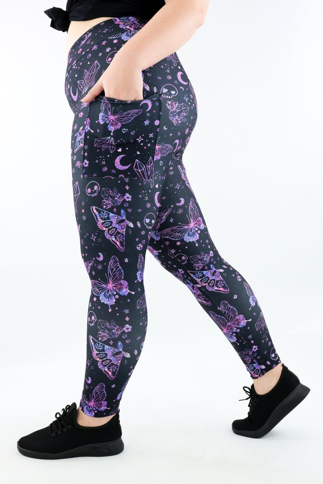 Glitter Witch - Casual - Regular Full Leggings - Pockets Casual Full Leggings - Pockets Pawlie   