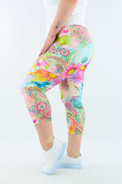 Ying Yang Oasis - Casual - Capri Leggings - Pockets - Pawlie