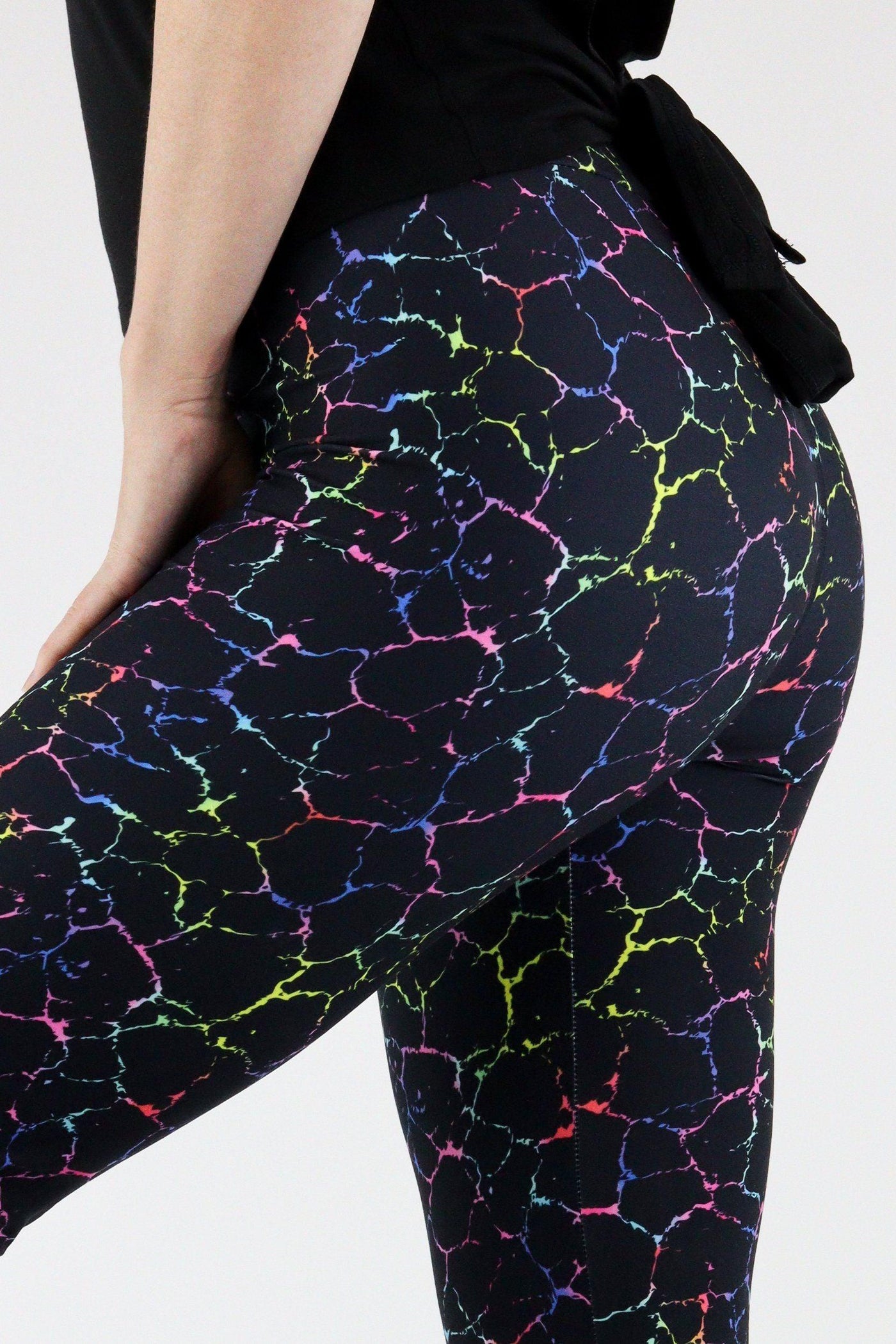 Rainbow Marble - Casual - Long Full Leggings