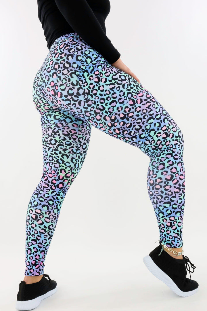 Leopard Sherbert - Casual - Regular Full Leggings - Pockets Casual Full Leggings - Pockets Pawlie   