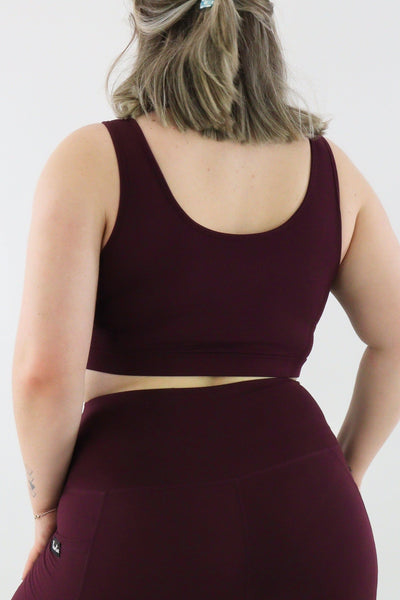 Plum - Reversible Crop Top - Hybrid 2.0 - Pawlie