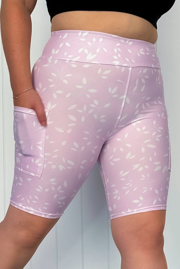 Lilac Petals - Casual - Long Shorts - Pockets