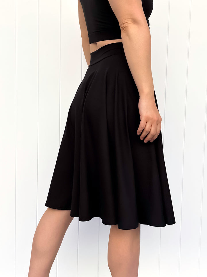 Seraphine Knee-Length Skirt - Black
