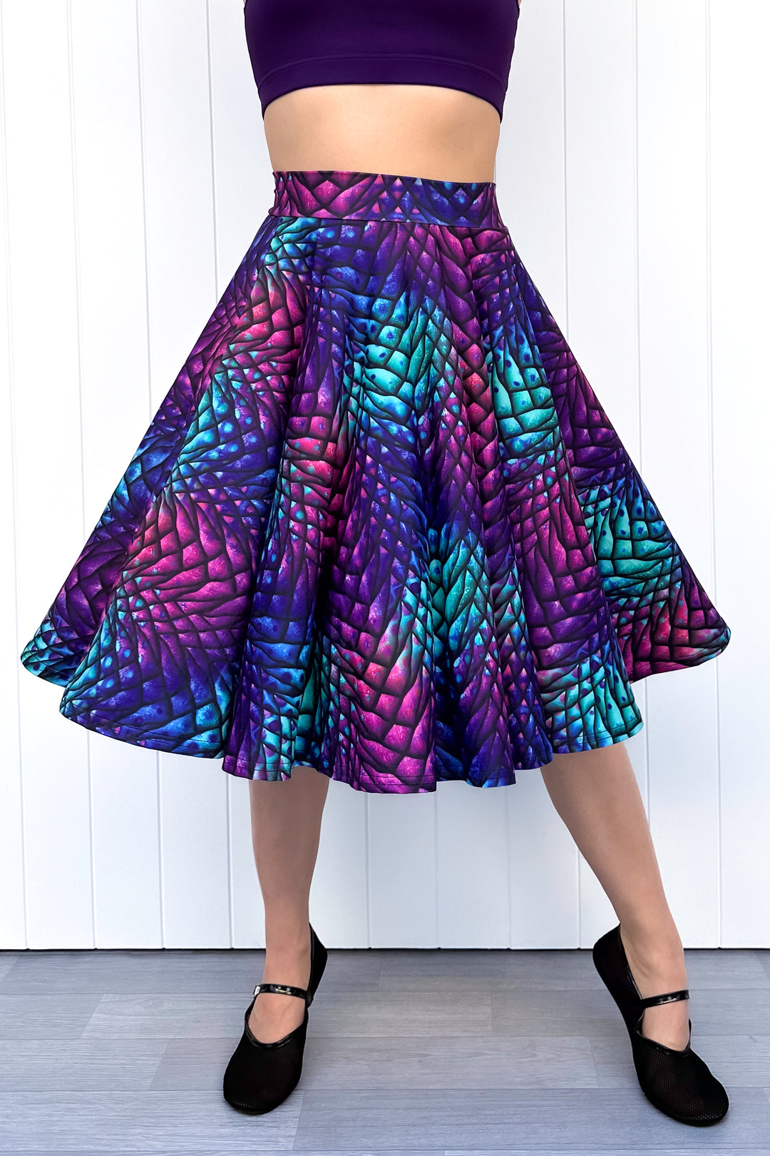 Seraphine Knee-Length Skirt - Radiant Dragon