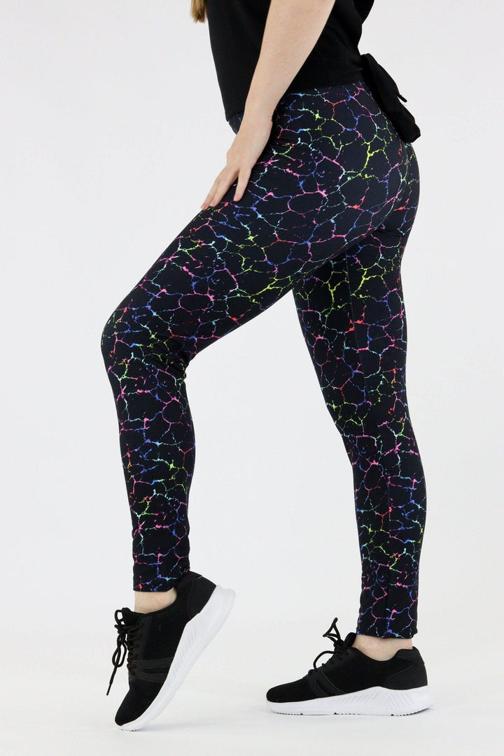 Rainbow Marble - Casual Leggings Casual Full Leggings Pawlie   