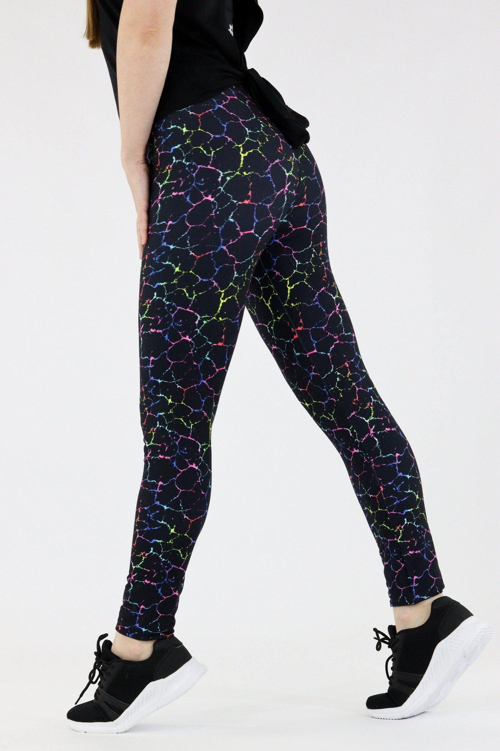 Rainbow Marble - Casual Leggings Casual Full Leggings Pawlie   