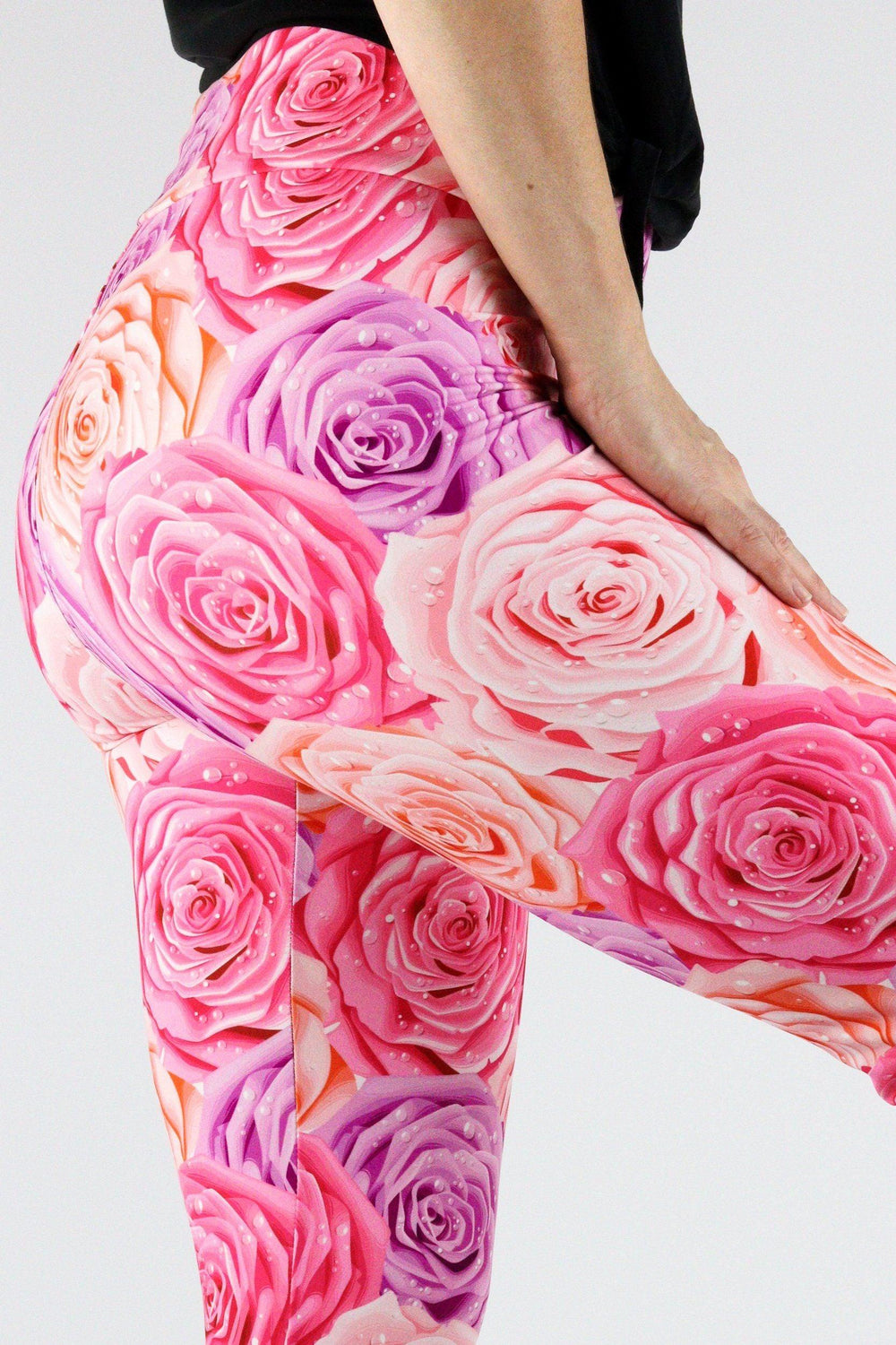 Roses - Casual Capri Leggings Casual Capri Leggings Pawlie   