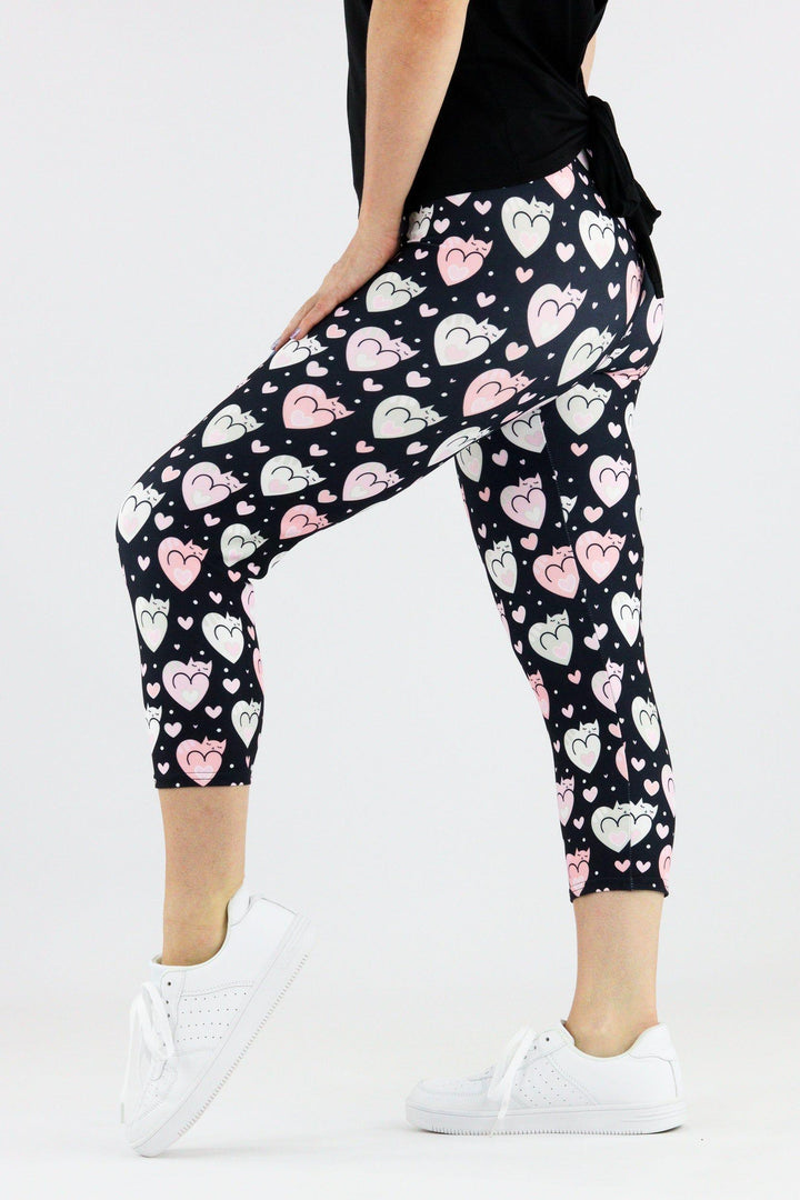 Cat Love - Casual Capri Leggings Casual Capri Leggings Pawlie   
