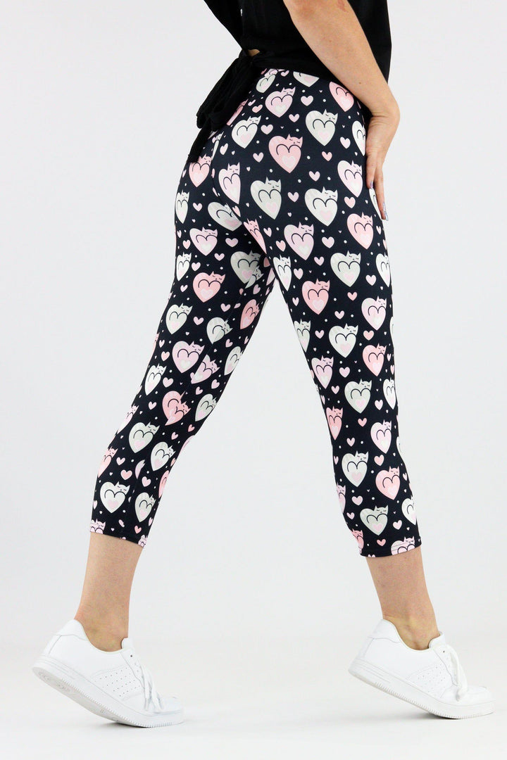 Cat Love - Casual Capri Leggings Casual Capri Leggings Pawlie   