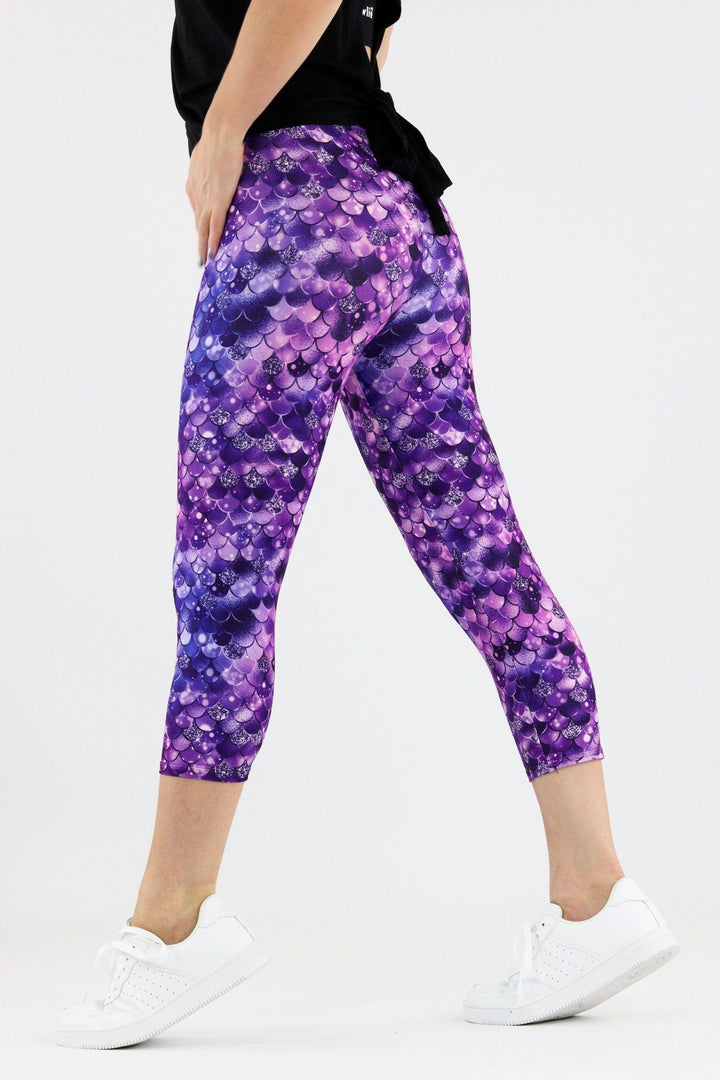 Royal Mermaid - Casual Capri Leggings Casual Capri Leggings Pawlie   