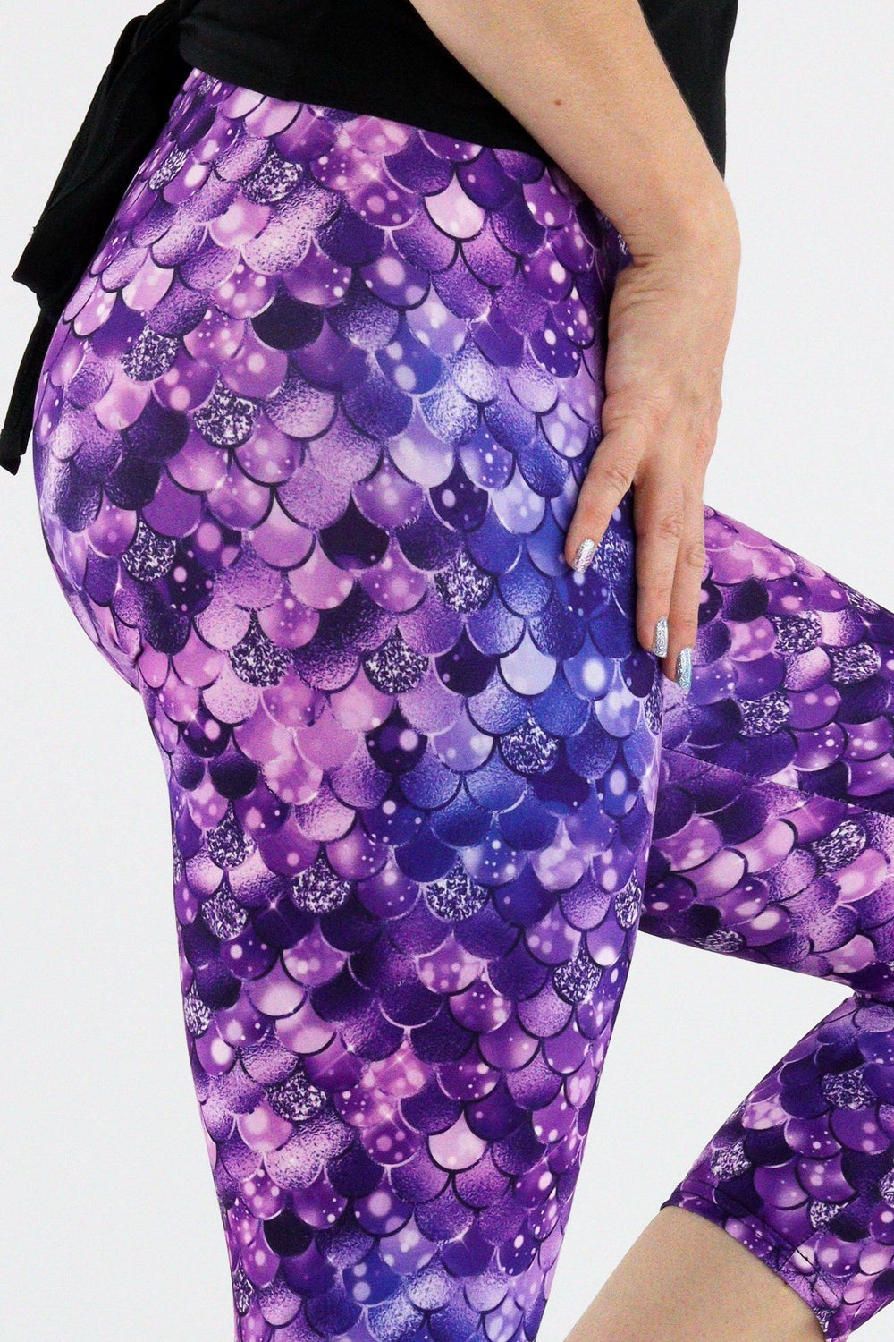 Royal Mermaid - Casual Capri Leggings Casual Capri Leggings Pawlie   