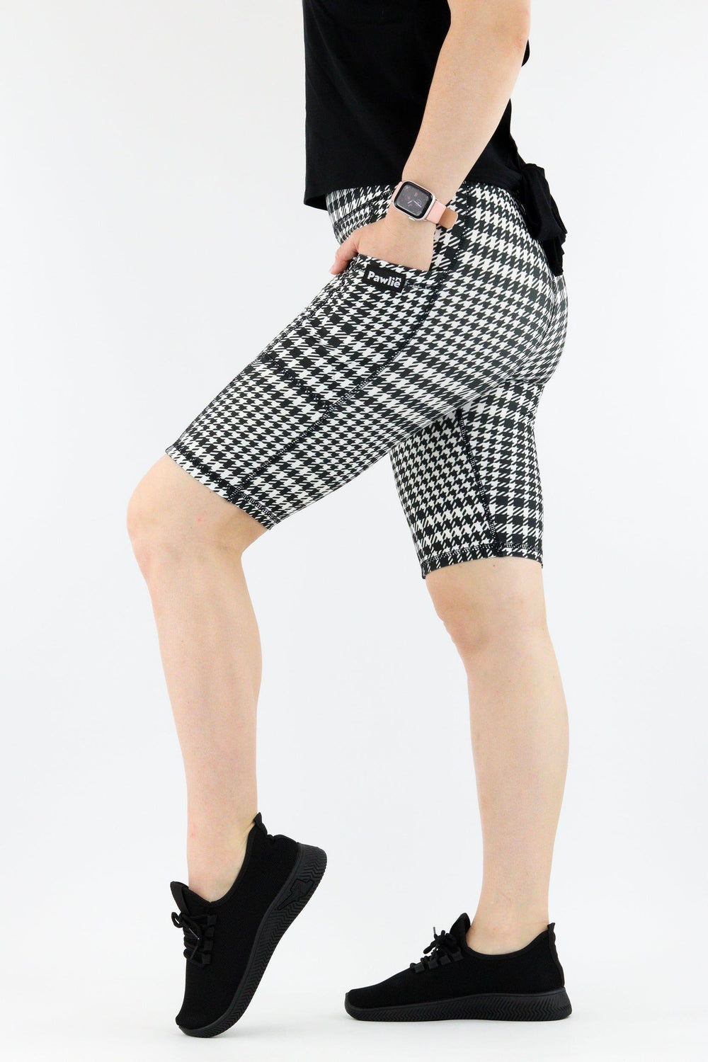 Houndstooth - Hybrid 1.0 - Leg Pockets - Long Shorts Hybrid Shorts Pawlie   