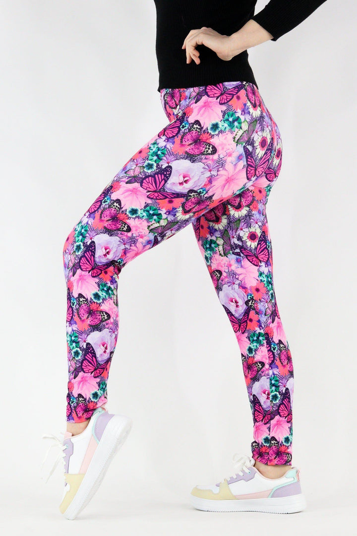 Florescence Butterfly - Casual Full Leggings Casual Full Leggings Pawlie   