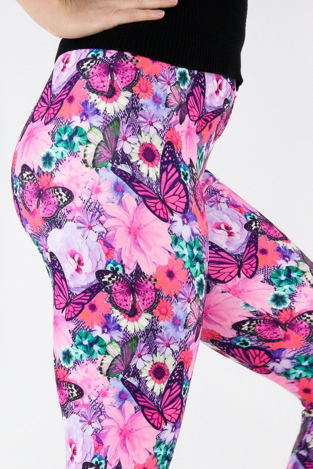 Florescence Butterfly - Casual Full Leggings Casual Full Leggings Pawlie   